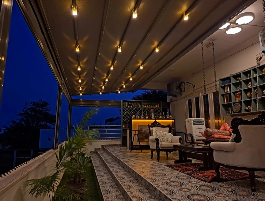 PVDF Fabric Retractable Roof
